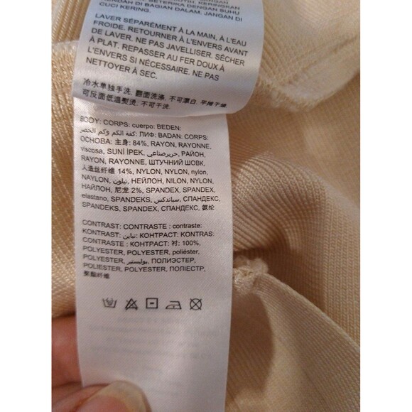 Bebe bodycon maxi sheer dress Md cream summer Sexy City Boho - Picture 11 of 12